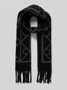 CK Calvin Klein Schal mit Ausfransungen in Black, Größe 1