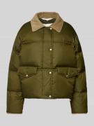 Marc O'Polo Regular Fit Daunenjacke mit Umlegekragen aus Cord in Khaki...