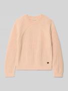 Guess Strickpullover mit gerippten Abschlüssen in Rosa, Größe 128