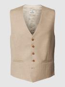 Wilvorst Regular Fit Weste mit Seide-Anteil in Beige, Größe 56
