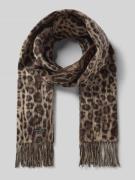 Fraas Schal mit Fransen Modell 'Cashmink' in Taupe, Größe 1