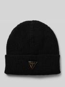 Guess Beanie mit Label-Applikation in Black, Größe 1