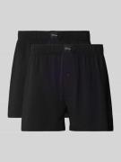 Bread & Boxers Boxershorts mit elastischem Bund im 2er-Pack in Black, ...