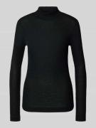 Rich & Royal Longsleeve aus Viskose-Mix mit Stehkragen in Black, Größe...