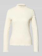 OPUS Longsleeve mit Stehkragen Modell 'Suhanna curly' in Ecru, Größe 3...