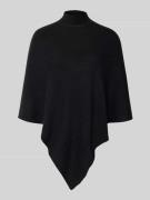 Pieces Loose Fit Poncho mit Mock-Neck-Kragen Modell 'FORTUNA' in Black...
