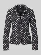 Marc Cain Slim Fit Blazer im Allover-Look in Black, Größe 34