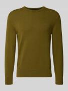 Marc O'Polo Regular Fit Strickpullover aus Baumwoll-Schurwoll-Mix in O...