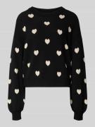 Noisy May Strickpullover mit Puffärmeln Modell 'CHARLOTT' in Black, Gr...
