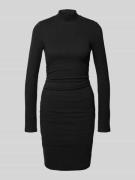 Guess Slim Fit Kleid mit Stehkragen Modell 'Alessa' in Black, Größe XL