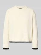 Vero Moda Regular Fit Strickpullover mit Kontrastsaum Modell 'SHADOW' ...