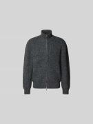 Officine Générale Strickjacke mit Reißverschluss in Dunkelgrau, Größe ...