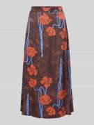 More & More Midirock mit elastischem Bund in Schoko, Größe 34