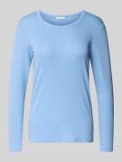 Tom Tailor Regular Fit Langarmshirt aus Baumwoll-Mix in Hellblau, Größ...