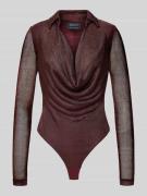 Bardot Body aus Viskose-Mix mit Umlegekragen Modell 'LOREL' in Bordeau...