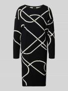s.Oliver BLACK LABEL Knielanges Strickkleid aus Viskose-Mix in Black, ...