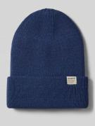Barts Mütze mit Umschlag und Label-Detail Modell 'KINABALU' in Jeansbl...