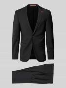 Roy Robson Extra Slim Anzug in unifarbenem Design in Black, Größe 102