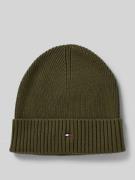 Tommy Hilfiger Beanie aus Baumwoll-Kaschmir-Mix in Schilf, Größe 1