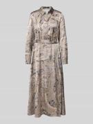 Betty Barclay Midikleid mit V-Ausschnitt in Hellgrau, Größe 36