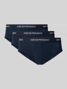 Emporio Armani Slip mit elastischem Logo-Bund im 3er-Pack in Dunkelbla...