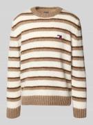 Tommy Jeans Regular Fit Strickpullover mit Alpaka-Anteil in Beige, Grö...