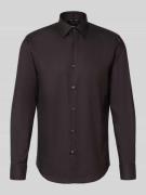 BOSS Regular Fit Businesshemd aus Baumwoll-Mix Modell 'JOE' in Dunkelb...
