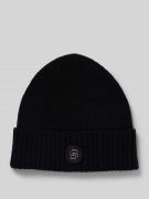 BOSS Beanie aus reiner Schurwolle Modell 'FATI' in Black, Größe 1