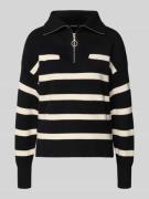 Vero Moda Regular Fit Troyer aus Viskose-Mix Modell 'SABA STRIPE' in B...