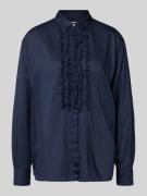 0039 Italy Hemdbluse mit verdeckter Knopfleiste Modell 'DANA' in Dunke...