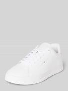 Tommy Hilfiger Low Top Sneaker aus Leder-Mix in Weiss, Größe 40