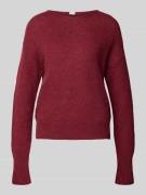 Brax Strickpullover mit gerippten Abschlüssen Modell 'LISA' in Bordeau...