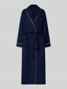 Lauren Ralph Lauren Bademantel mit Reverskragen in Dunkelblau, Größe L