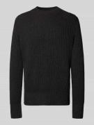 G-Star Raw Loose FitStrickpullover aus Woll-Mix in Anthrazit, Größe L