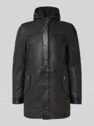 Gipsy Regular Fit Jacke aus echtem Schafsnubuk Modell 'SITKU' in Black...