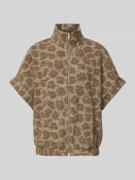 Emily Van den Bergh Jacke mit Stehkragen mit Woll-Anteil in Hellbraun,...