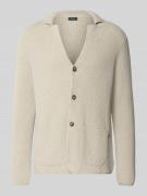 MAERZ Muenchen Strickjacke mit Knopfleiste in Offwhite, Größe 48