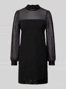 Apricot Semitransparentes Minikleid mit Pailletten in Dunkelgruen, Grö...