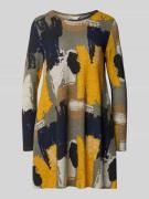 Apricot Minikleid mit Rundhalsausschnitt in Marine, Größe L