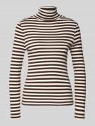 s.Oliver RED LABEL Regular Fit Langarmshirt mit Turtleneck in Dunkelbr...