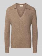 FREE/QUENT Slim Fit Strickpullover mit Woll-Anteil Modell 'Hil' in Tau...