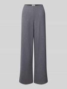 Marc O'Polo Weite Hose aus Baumwoll-Mix in Dunkelgrau Melange, Größe M