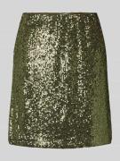 mbyM Minirock mit Paillettenbesatz Modell 'Orice' in Dunkelgruen, Größ...