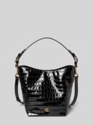 Lauren Ralph Lauren Handtasche aus Rindsleder mit Label-Detail in Blac...