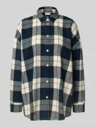 Jake*s Casual Relaxed Fit Hemdbluse mit Manschetten in Dunkelblau, Grö...