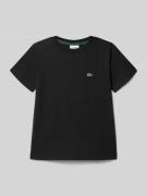 Lacoste Regular Fit Poloshirt aus reiner Baumwolle in Black, Größe 140