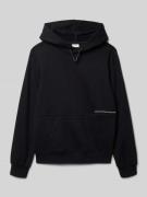 s.Oliver RED LABEL Regular Fit Hoodie aus Baumwoll-Mix in Black, Größe...