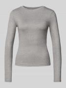 Vila Slim Fit Longsleeve aus Viskose-Mix Modell 'Eleinas' in Silber, G...