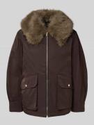 Vero Moda Regular Fit Bomberjacke mit abnehmbarem Kunstfellkragen Mode...