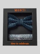 Monti Fliege und Einstecktuch im Set aus reiner Seide in Mint, Größe 1